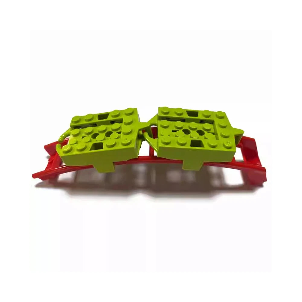 Set van 10 Technische Bouwstenen en Rails voor Achtbaan - Compatibel
