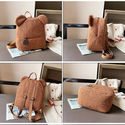 Zachte Fleece Rugzak met Berenoren voor Kinderen