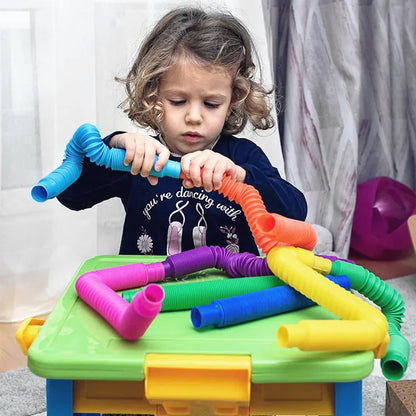Regenboog Pop Tubes - Sensorisch Speelgoed voor Kinderen en Volwassenen