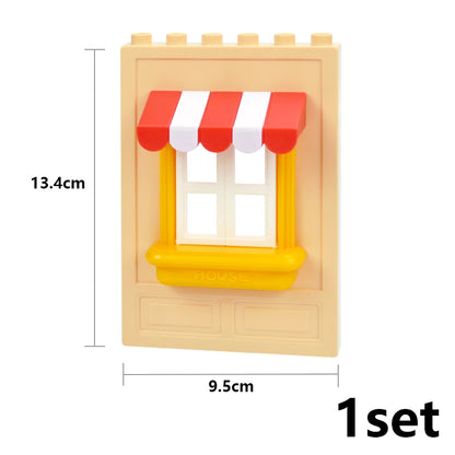Huis onderdelen set voor grote bouwstenen – Compatibel met Duplo®
