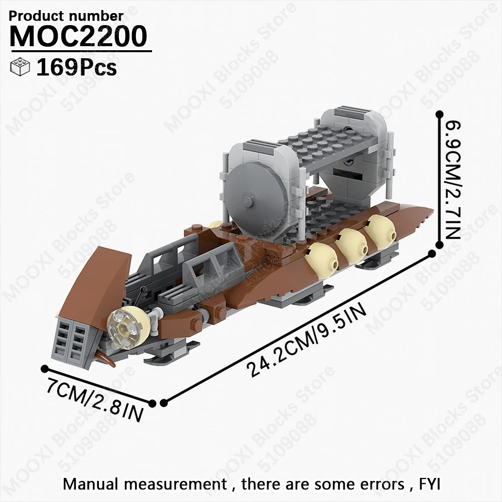 MOOXI Space Wars Bouwset: Voertuig & Tank Compatibel met LEGO®