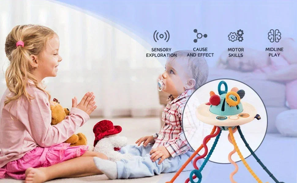 Montessori Siliconen Trekkerspeelgoed voor Baby's