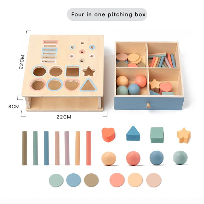 Montessori Object Permanent Box voor Fijne Motoriek