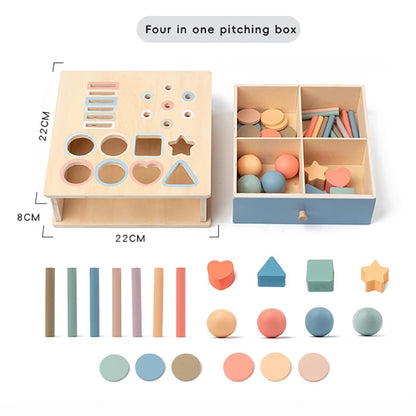 Montessori Object Permanent Box voor Fijne Motoriek