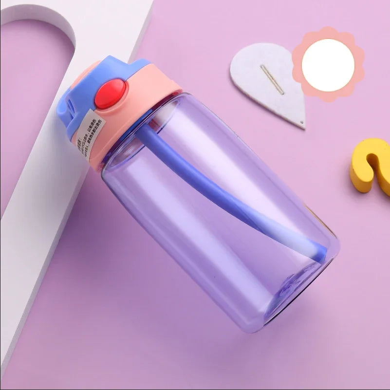 Kinder Drinkfles met Rietje - 500ml Draagbaar