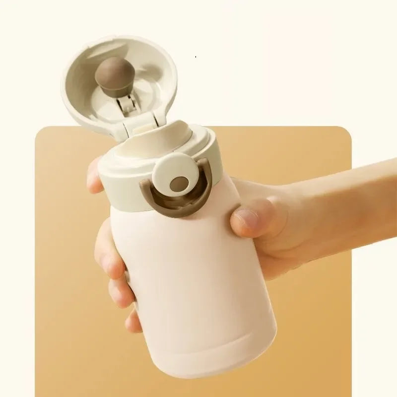 Compacte RVS Thermosfles voor Kinderen – Houdt Drankjes Warm of Koud