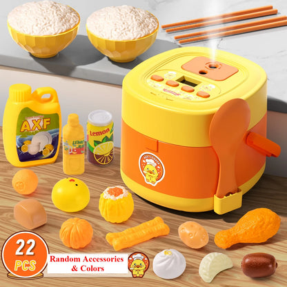 Speelkeuken Accessoires Set met Kookgerei en Rijstkoker