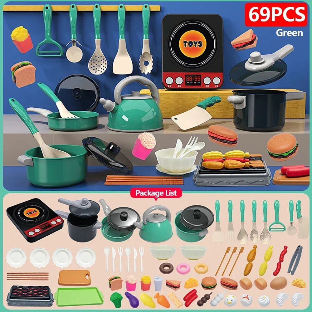 Speelkeuken Set met Accessoires, Pannen en Speeleten