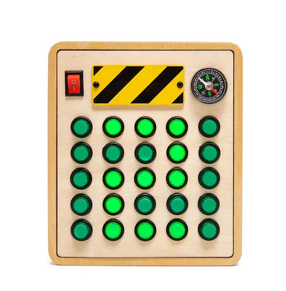 Houten Speelbord met LED Lichtschakelaars voor Kinderen 3-6 Jaar
