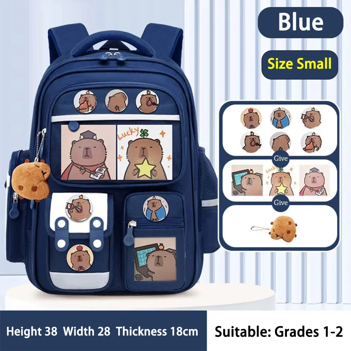 Capybara Schoolrugzak - Waterdicht met Ergonomische Schouderbanden