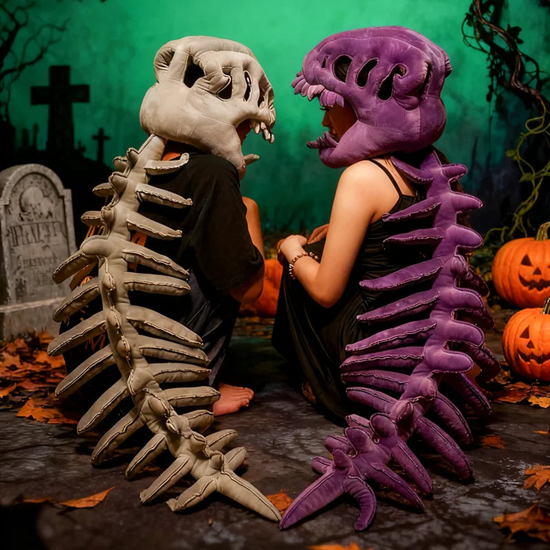 Dinosaurus Skelet Kostuum met Hoofdeksel voor Cosplay