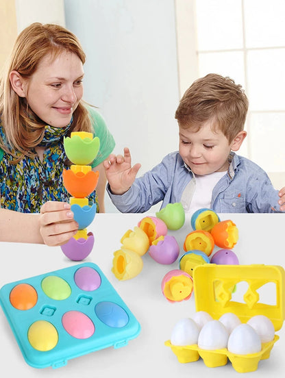 Slimme Eieren voor Peuters | Montessori Vormen en Kleuren Sorteerspel