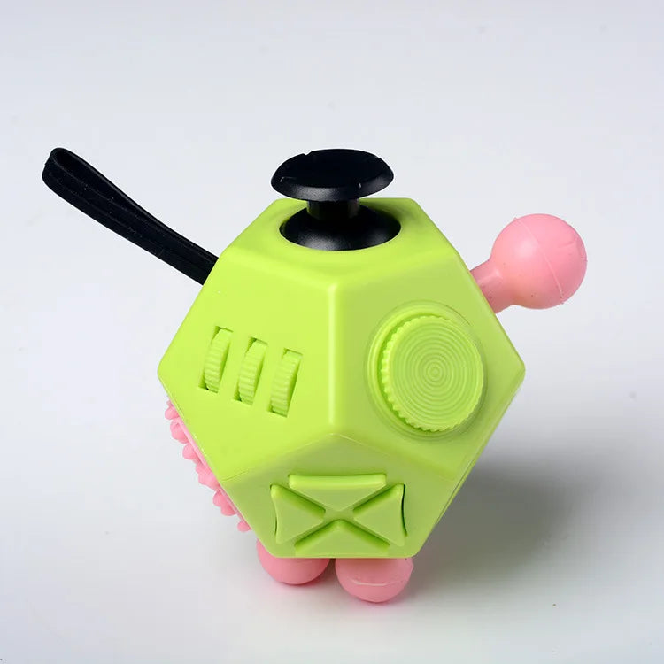Fidget Cube met 12 Kanten voor Concentratie en Stressvermindering