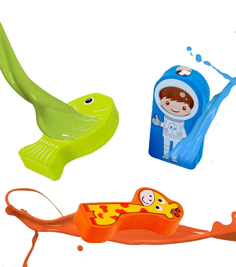 Houten Montessori Bord | Cijfers, Vormen, Tellen & Magnetisch Vissen