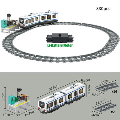 Bouwstenen Set Metro Trein | Compatibel met Lego