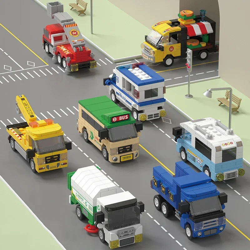 Stads Voertuigen Bouwblokken Set (LEGO®-compatibel) 14+