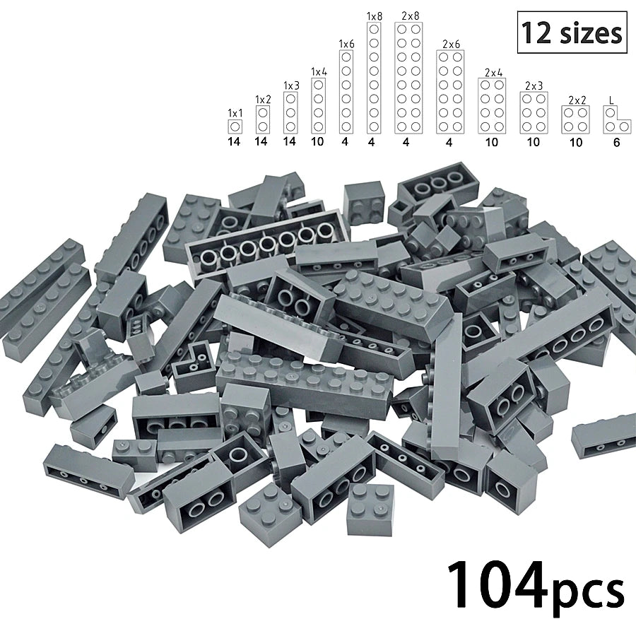 Kleine bouwstenen voor muren | Compatibel met Lego | Diverse maten