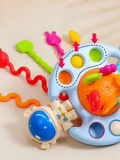 Montessori Baby Speelgoed met Trekkoord – Sensorische Ontwikkeling & Bijtring