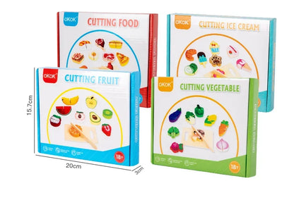 Houten Speelgoed Keukenset met Snijfruit en Groenten