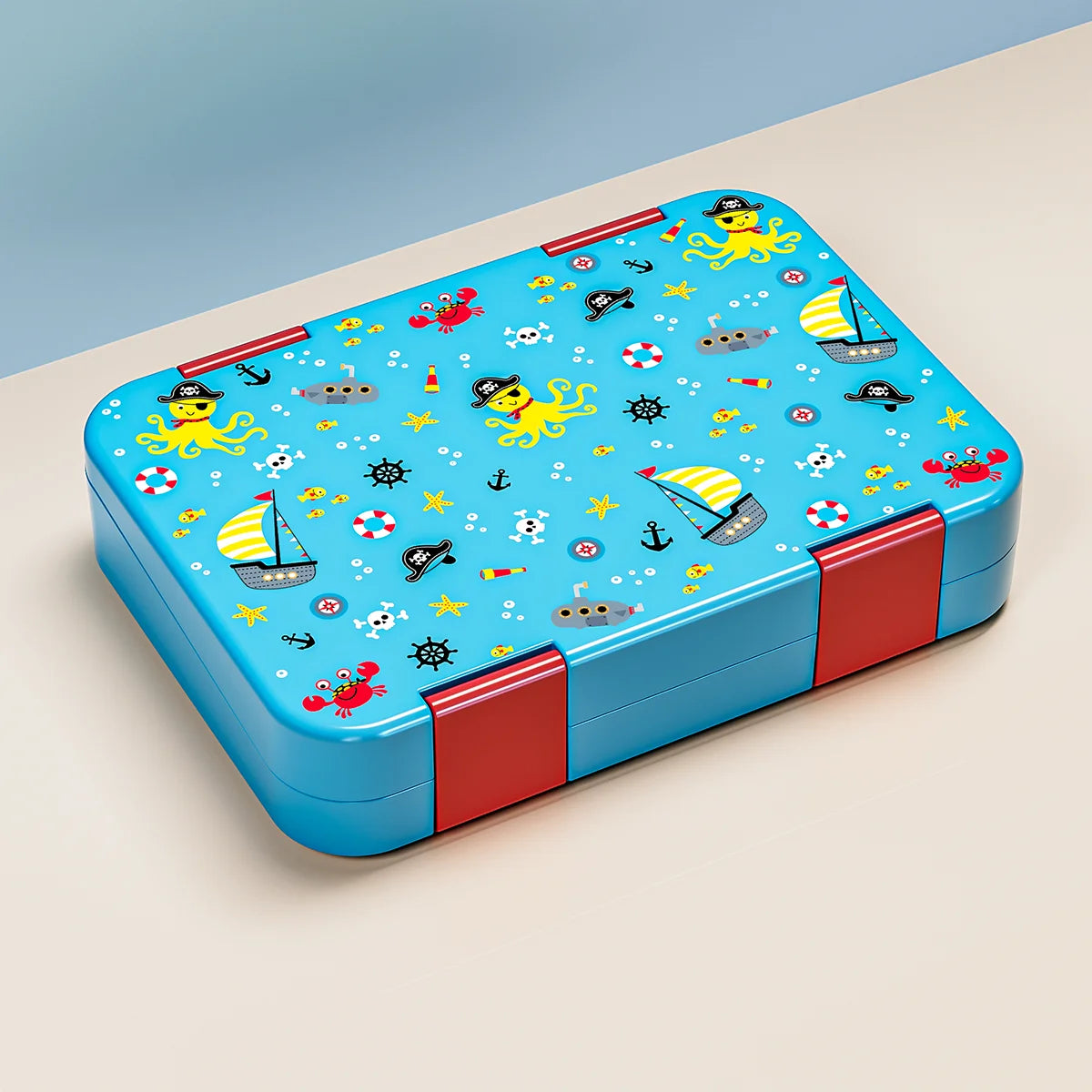 Lekdichte Lunchbox met Vakken - Magnetronbestendig met Kerstprint