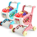 Kinder Supermarkt Winkelwagentje Speelset met Snijfruit en Accessoires (15-delig)
