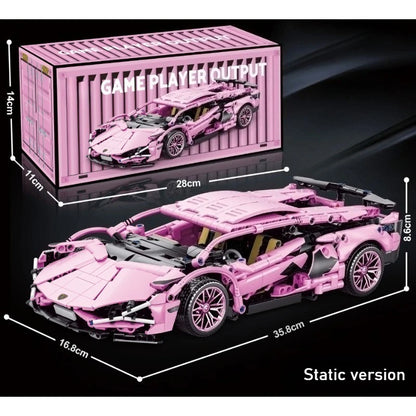 Bouwblok Raceauto - Statisch of Dynamisch - LEGO® Compatibel