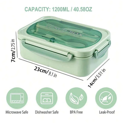 Bento Lunchbox voor Kinderen met 4 Vakken