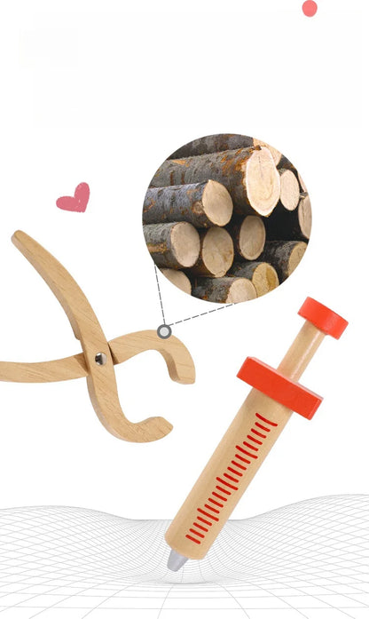 Houten Doktersset Speelgoed voor Kinderen met Accessoires