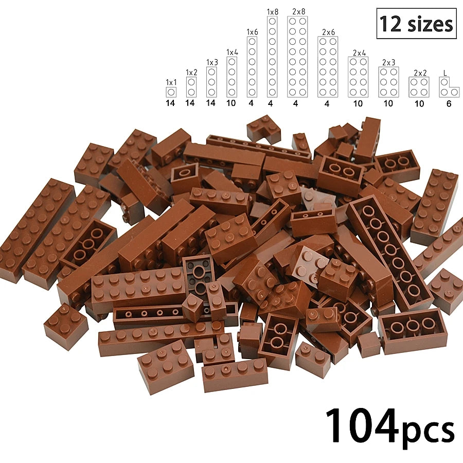 Kleine bouwstenen voor muren | Compatibel met Lego | Diverse maten