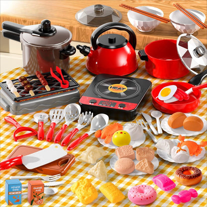 Speelkeuken Accessoires Set met Kookgerei en Rijstkoker