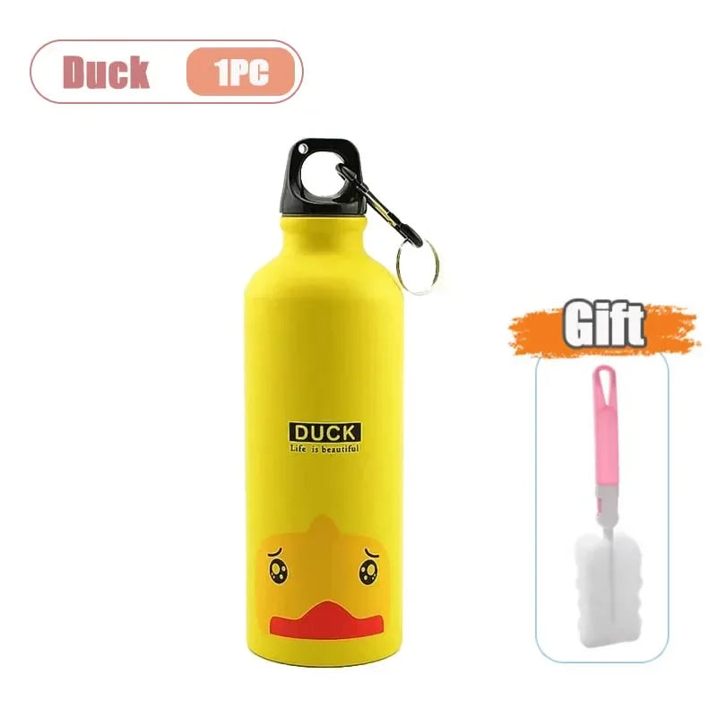 Dubbelwandige Geïsoleerde Drinkfles 500 ml met Leuke Dierenprint voor Kinderen