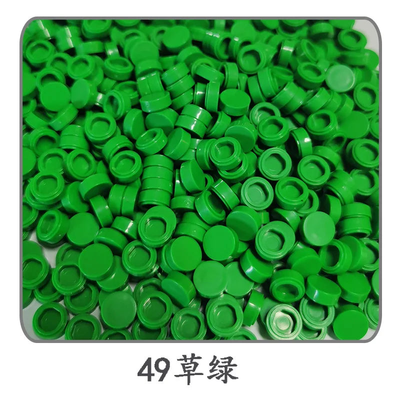 900 stuks Rond Bouwblokje 1x1 Tegel – Compatibel