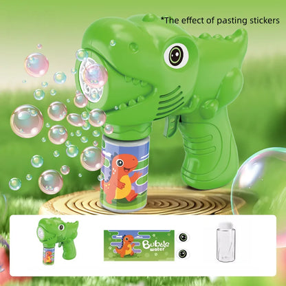 Draagbare Dinosaurus Bellenblaasmachine met Licht