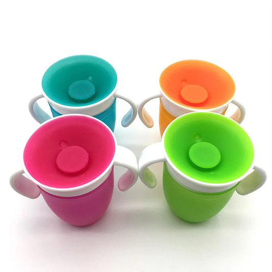 Lekvrije Draaibare Baby Drinkbeker met Handvatten en Draaideksel 1-2 Jaar
