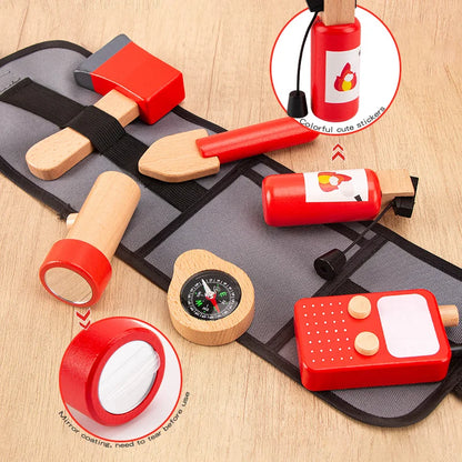 Houten Brandweer Heuptas Speelset voor Kinderen (3-6 Jaar)