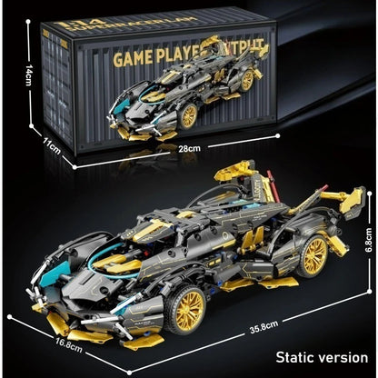 Bouwblok Raceauto - Statisch of Dynamisch - LEGO® Compatibel