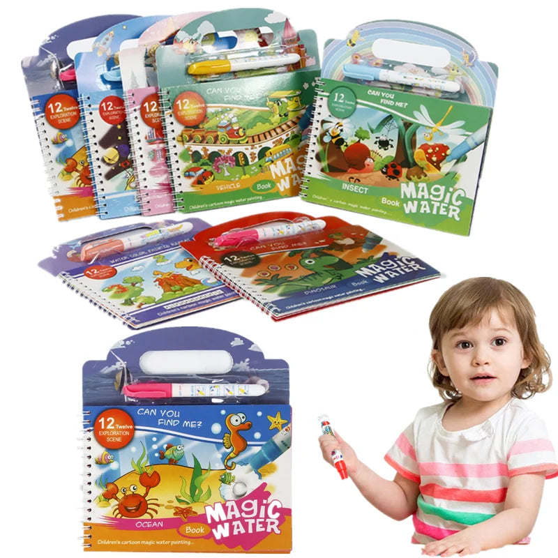 Herbruikbaar Water Tekenboek voor Kinderen: Tekenen Zonder Knoei