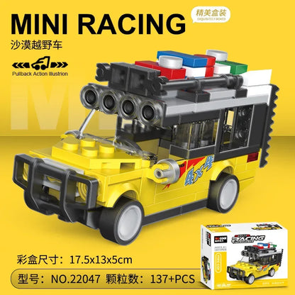 Bouwblokken Terugtrek Voertuigen Set – LEGO® Compatibel