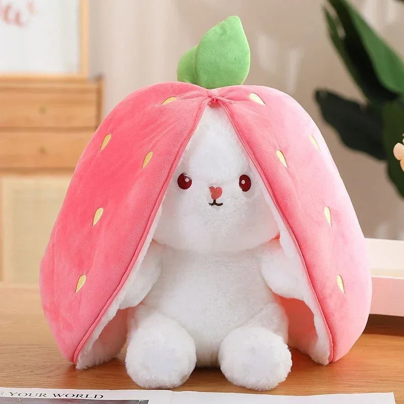Pluche Konijn Knuffel Aardbei of Wortel 25 cm