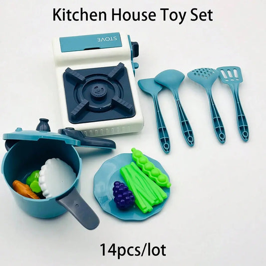 Kinder Keukenset met Speelgoed Servies (14 Delen)