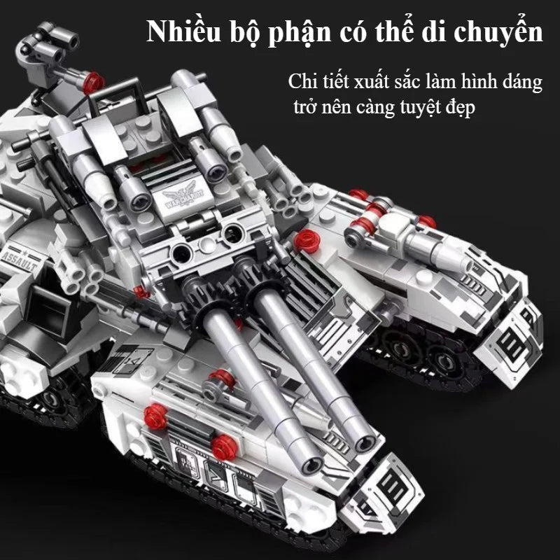 8-in-1 Militair Voertuig Bouwblokken Set | Compatibel met LEGO®