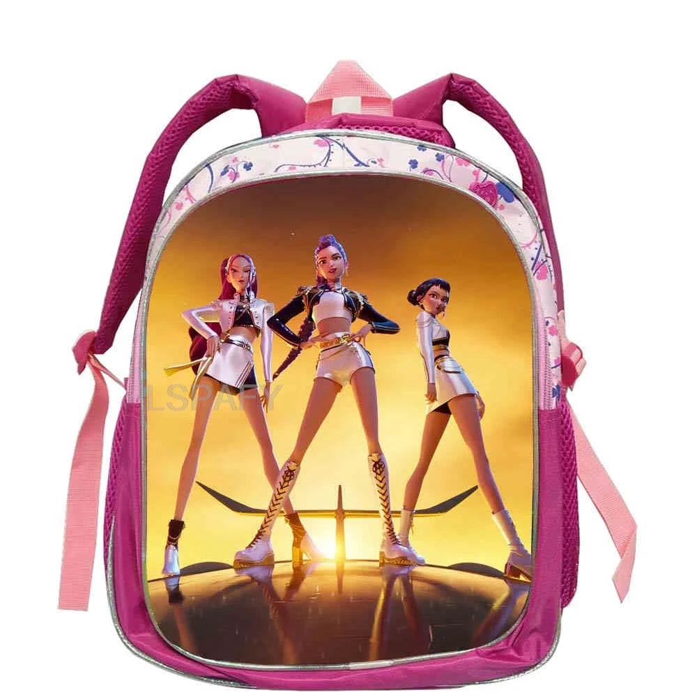 Zachte Roze Cartoon Rugzak 12 inch voor Kinderen