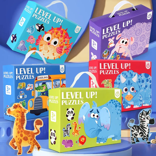 Educatieve legpuzzel set met dieren voor kinderen (verschillende moeilijkheidsgraden)