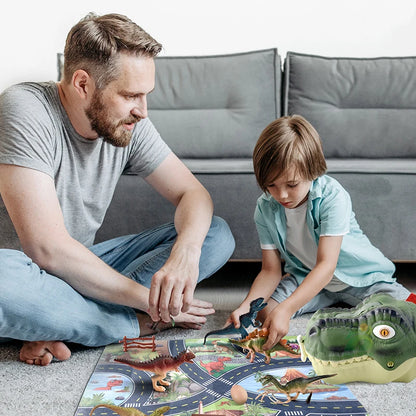 Dinosaurus Speelset voor Kinderen met Grote Dinosauriërs en Scene Accessoires