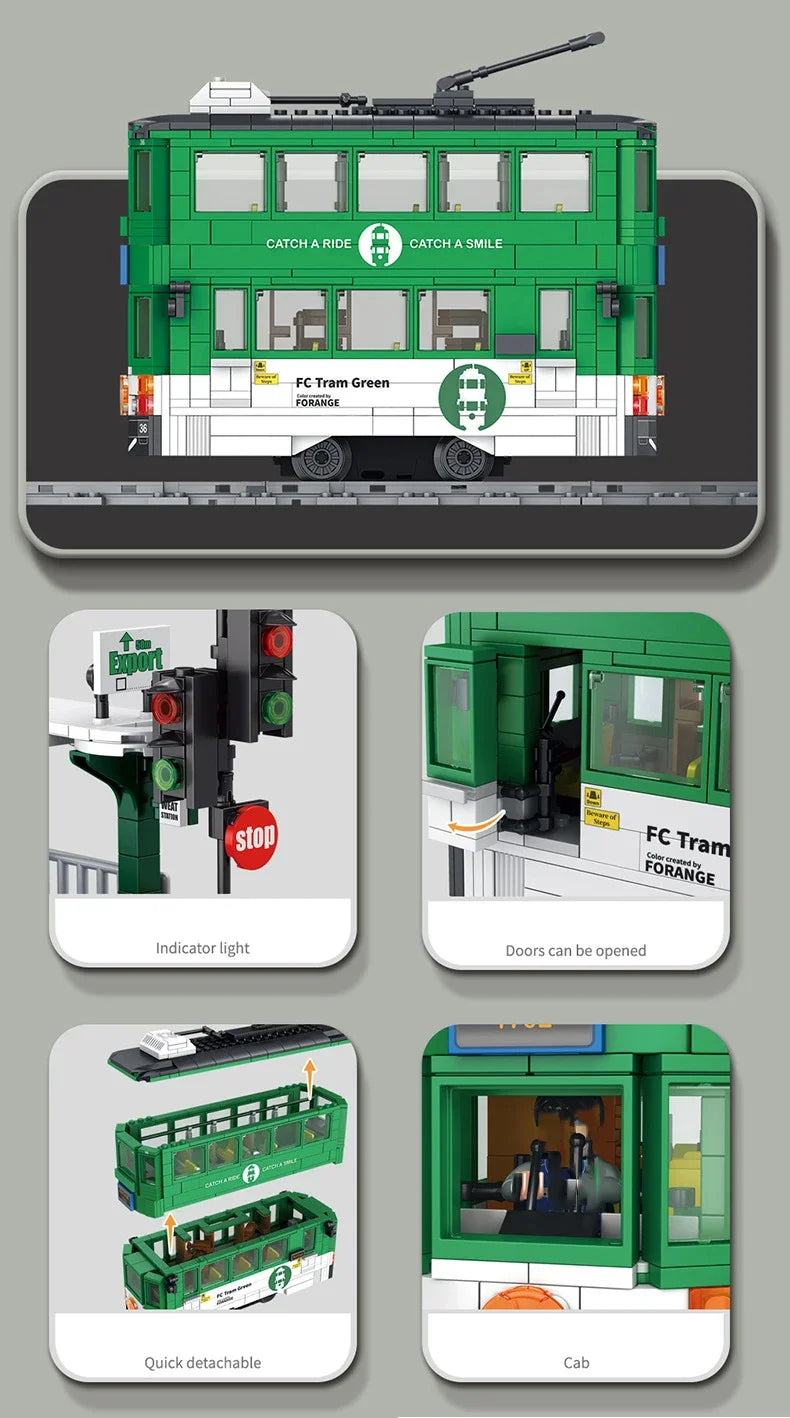 Bouwstenen Set Metro Trein | Compatibel met Lego
