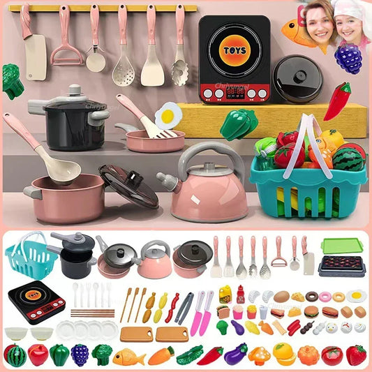 Speelkeuken Set met Accessoires, Pannen en Speeleten