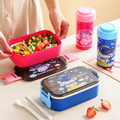 Lunchbox en Drinkfles voor Kinderen met Dinosaurus of Eenhoorn