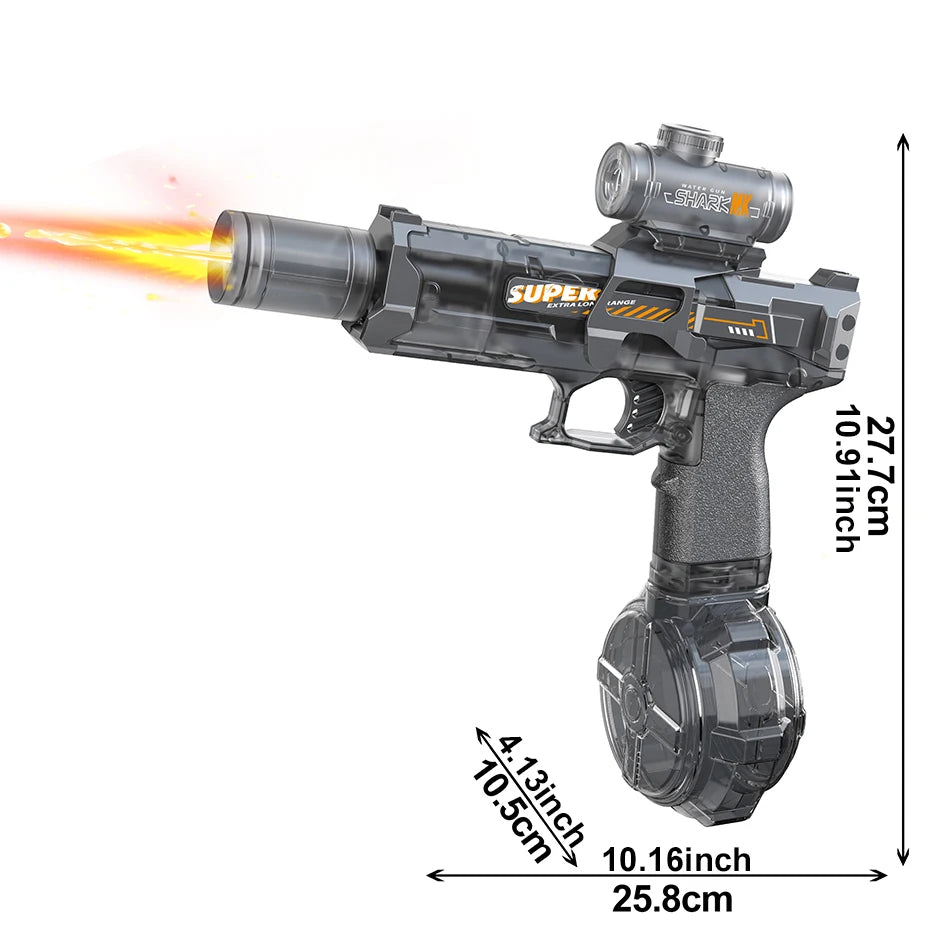 Elektrisch Volautomatisch Waterpistool met Vlamsimulatie Licht