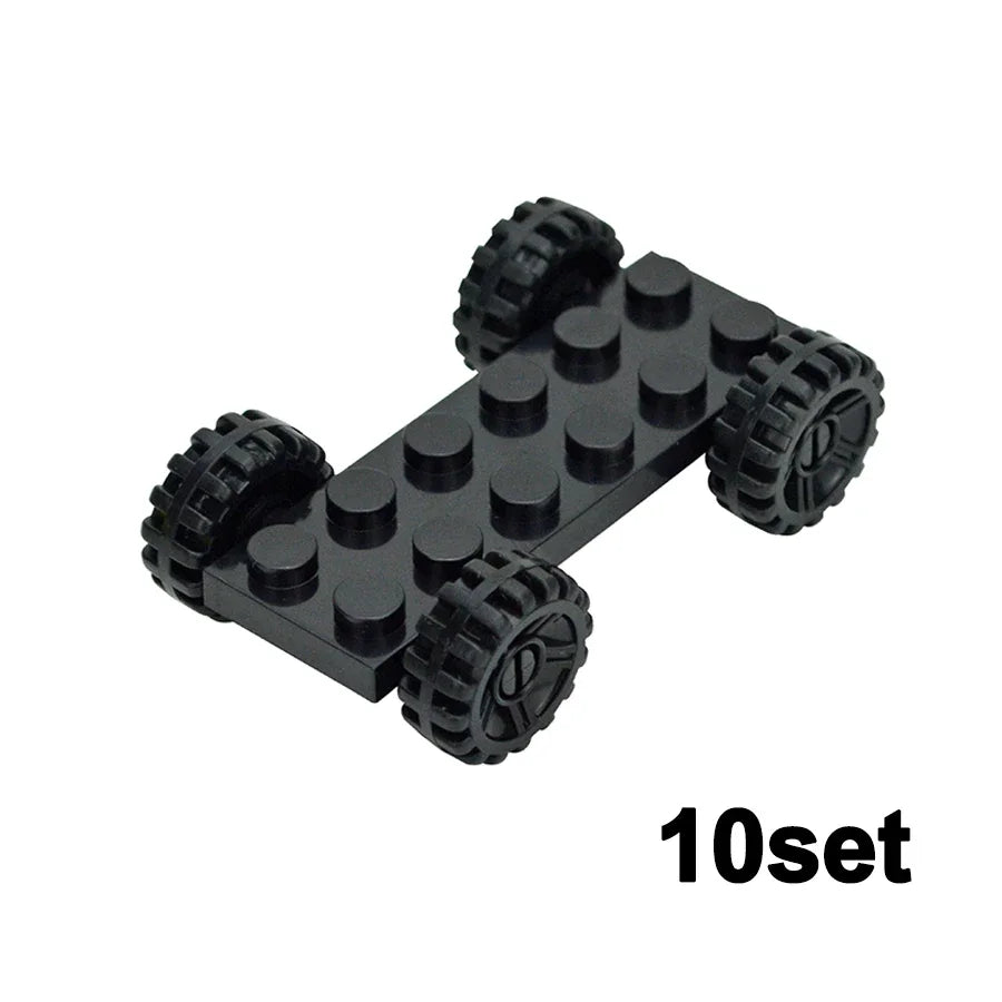 Wielen en assen set voor voertuigen – Compatibel met LEGO®