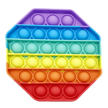 Regenboog Dinosaurus Pop-It Fidget Speeltje voor Stressvermindering